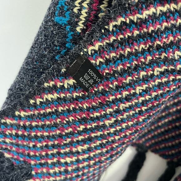 Fringe Poncho Shrug Shawl Winter Fall Boho - Picture 4 of 6